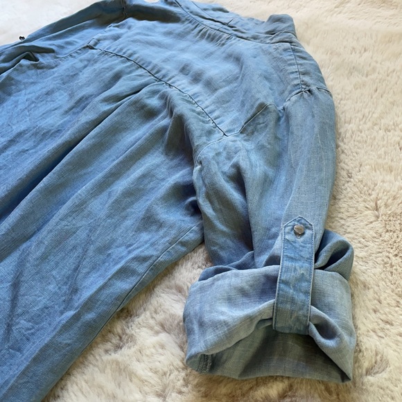 Mossimo | Chambray Denim Popover Blouse | S - Picture 12 of 16